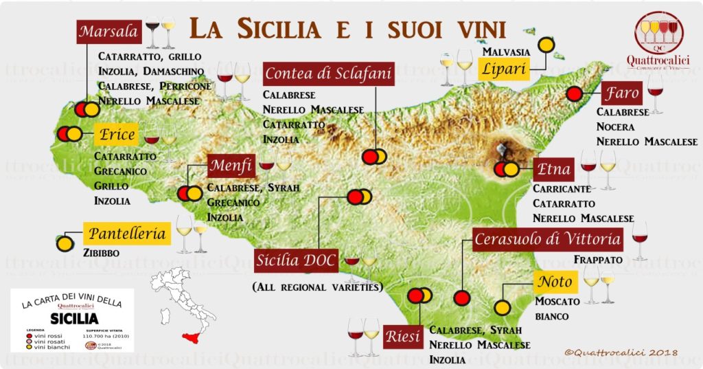 Mappa Sicilia vinicola