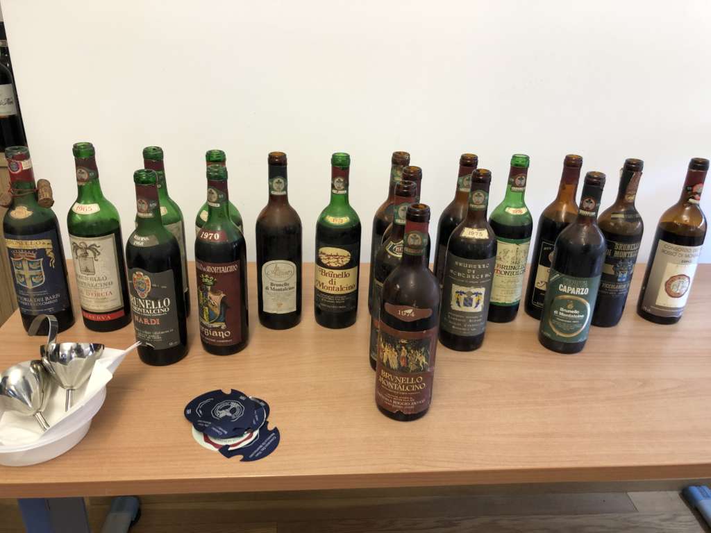 Degustazione di annate storiche di Brunello